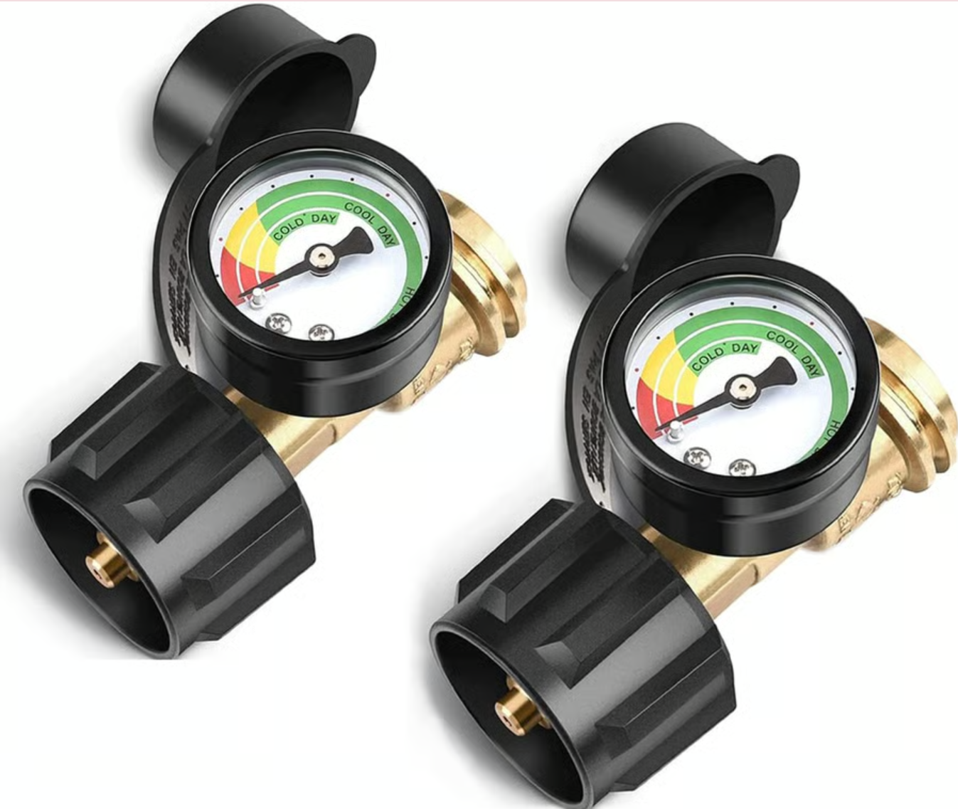 Universal Propane Tank Gauge for 5-40 Pound LP Tanks | Gas Level Indicator for Grill, Heater, RV Camper, QCC1 Connection